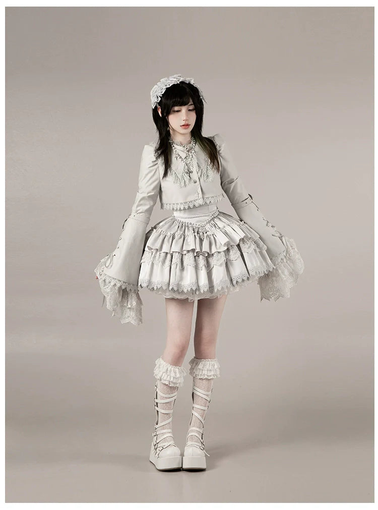 Humanoid Robot - Silver Gothic Lolita Mermaid Skirt Set - image 56