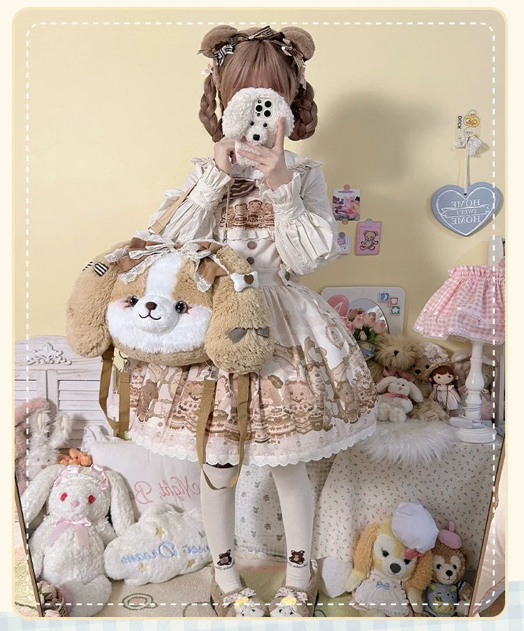 Pakcoco - Kawaii Lolita Bag, Plush Backpack - image 10