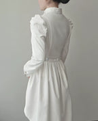 White Night Sonata - Ouji Lolita Embroidery Coat, Detachable Trailing - image 12