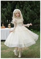Confession Poem - Classic Lolita Corset JSK Set, Lace & Bows - image 24