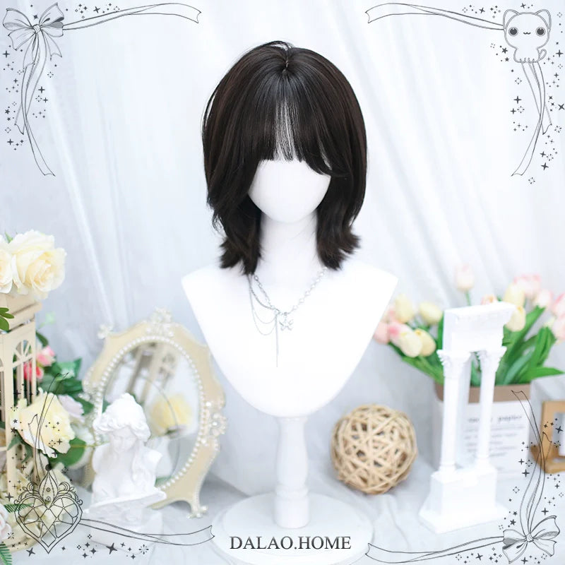 Daily Short Lolita Wig With French-Style Shoulder-Length Wavy - image 3
