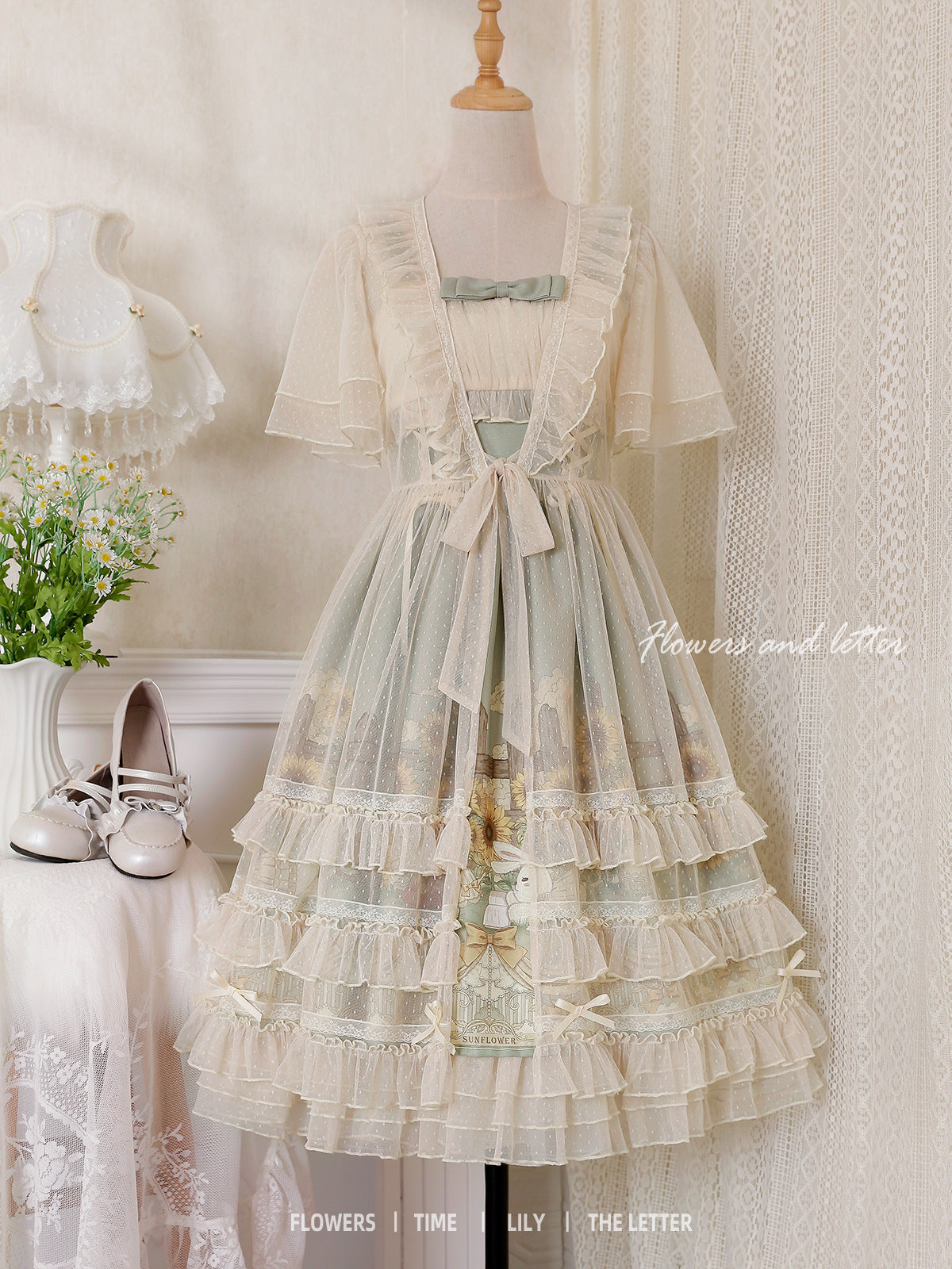 Flower and Letter - Classic Lolita JSK Dress - image 1