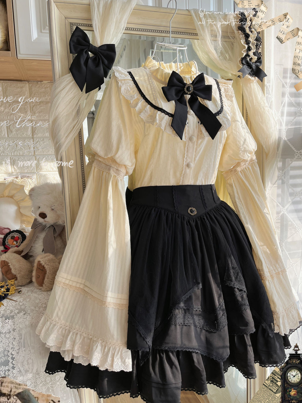 Rich Girl Elegant Lolita Blouse and Skirt Set - image 12