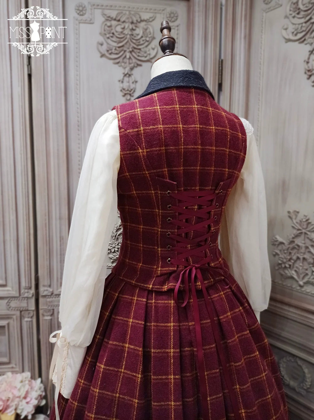 Rose - Elegant Lolita Fishbone Grid Skirt Customized - image 69