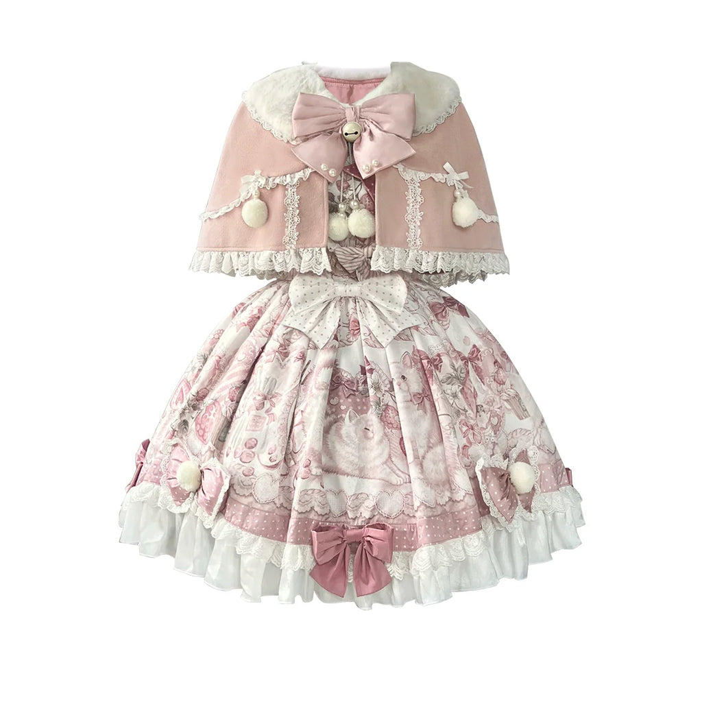 Dessert Catlets - Sweet Lolita JSK, Strawberry And Cat Prints - image 18