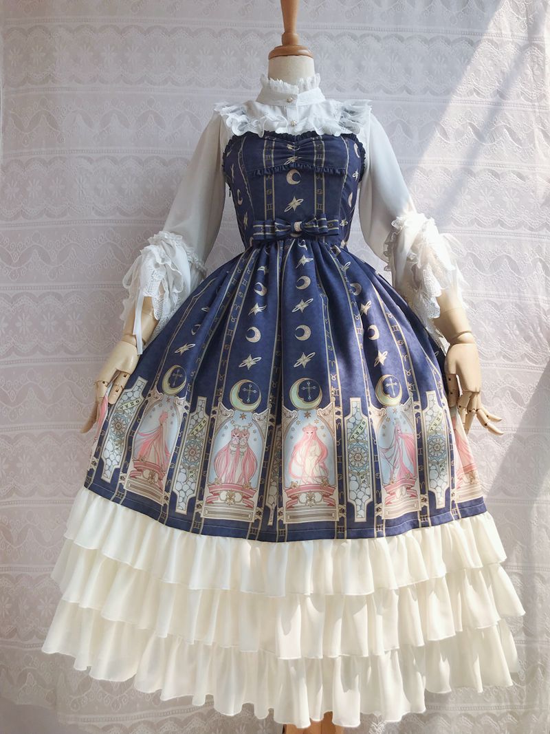 Constellation Printing Chiffon Lolita JSK Dress - image 14