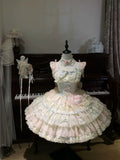 Cloud Whale Dream - Sweet Lolita Corset JSK Dress, Tiered Hem & Bows - image 1