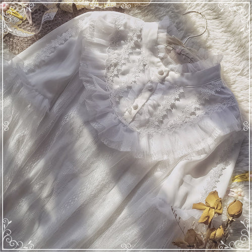 Alice's Cherry - Plus Size Lolita Shirt Chiffon Blouse - image 2