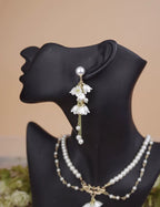 Lily Miss - Elegant Lolita Pearl Necklace and Earrings Set - image 8