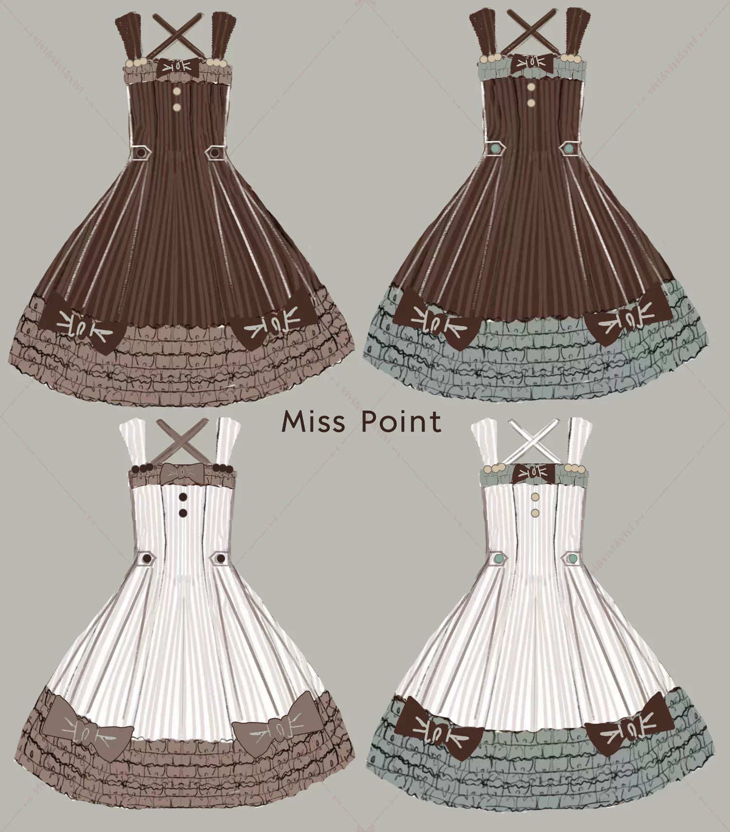 Classic Lolita JSK Customized Stripe Lolita Dress - image 78