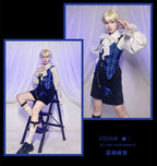 Kalila - Punk Lolita Dress Set Plaid Shorts Set - image 5