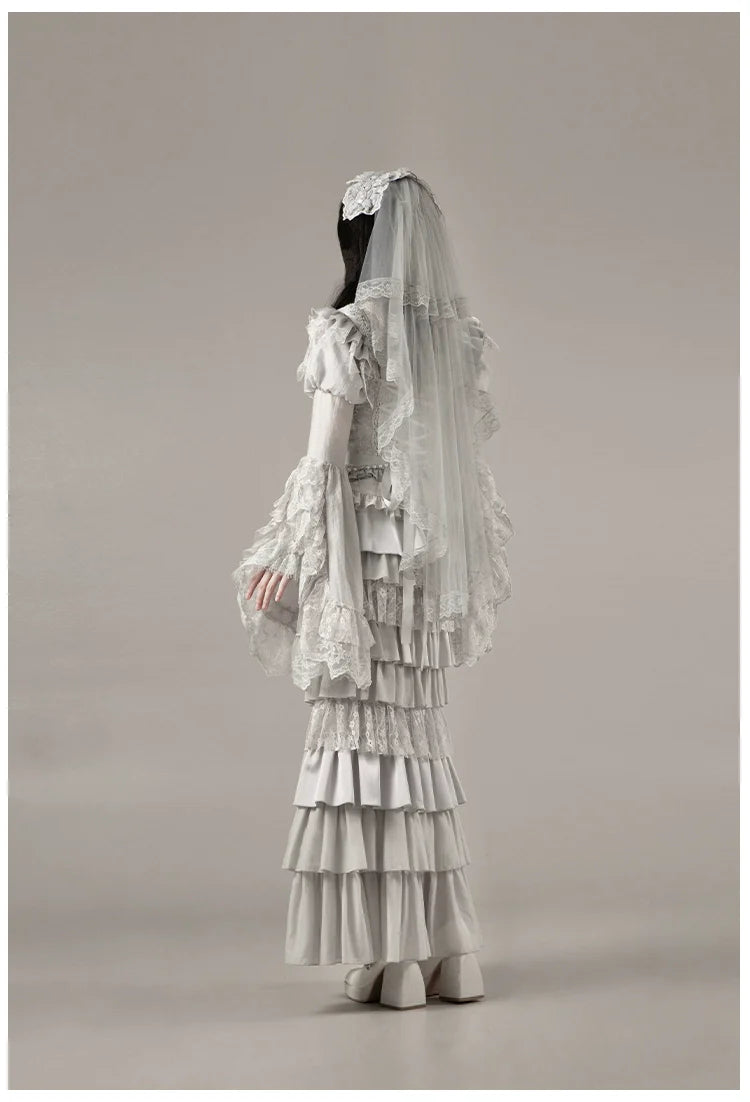 Humanoid Robot - Silver Gothic Lolita Mermaid Skirt Set - image 61