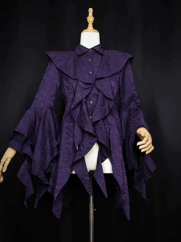 Eerie Devour Irregular-Hem Ouji Shirt - image 11
