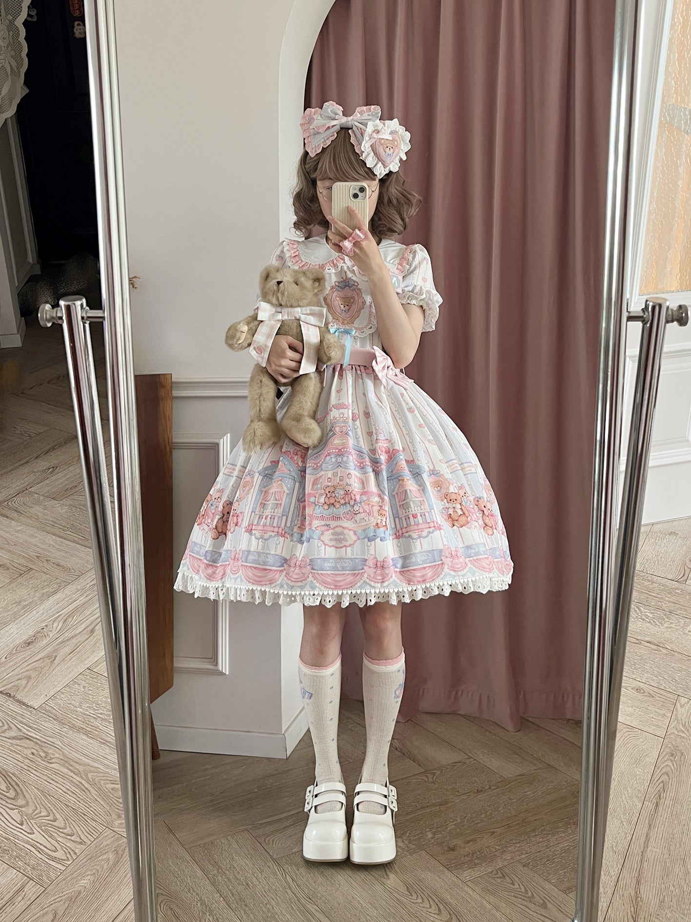 Barbie Bear - Sweet Lolita Bear Print JSK and OP and Accessories - image 10