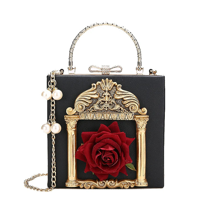 Gothic Lolita Retro Bag Baroque Square Crossbody Bag - image 5