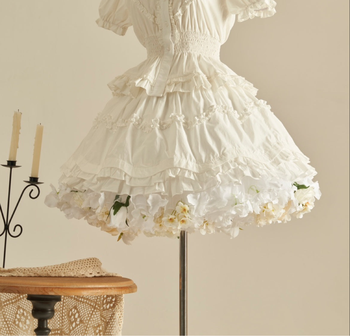 Floral Lolita Petticoat with Detachable Trim Collection - image 15