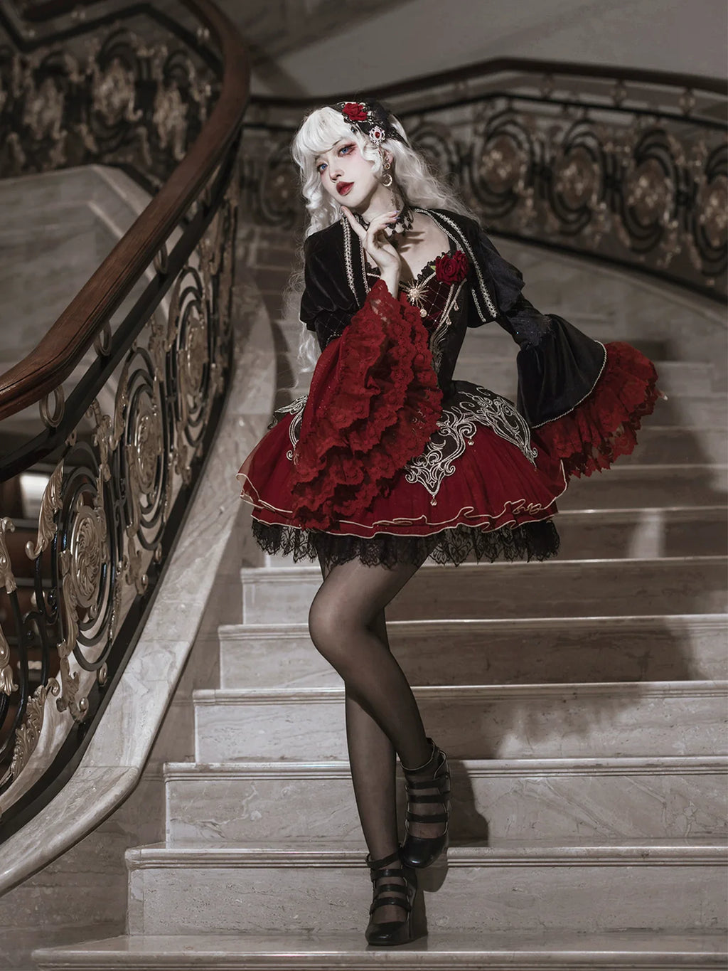 Blood Feast - Gothic Lolita JSK Suit Daily Goth Dress - image 2