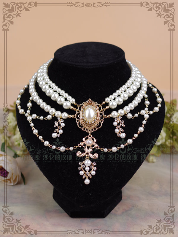 Baroque Layered Pearl Lolita Necklace - image 1