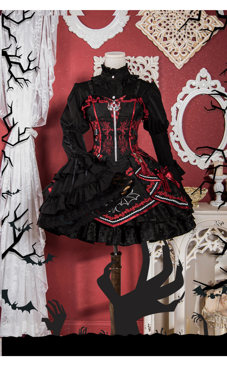 Gothic Lolita Halloween Blouse, Bat Inspired - image 12