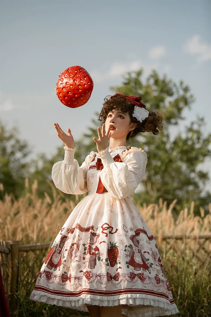 Winter Gift - Kawaii Lolita JSK and Coat Set - image 14