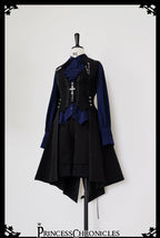 Black and Blue Ouji Lolita Swallowtail Vest - image 6