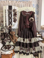 Coco Grace - Plaid Kawaii Lolita JSK Dress, Layered Ruffle & Bow and Accessories - image 17