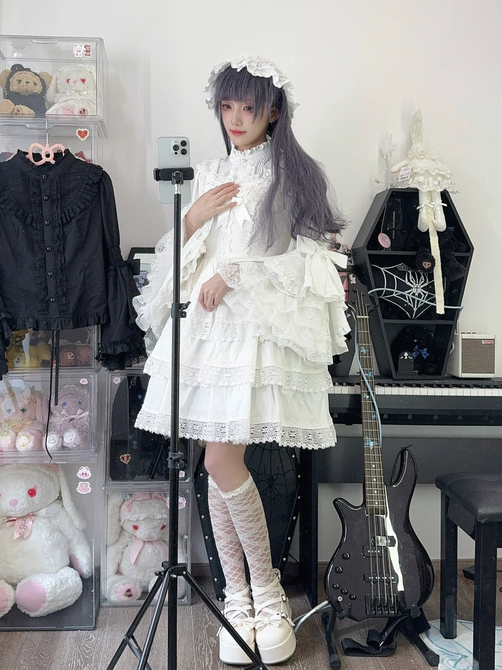 Sweet Lolita Blouse Princess Sleeve Shirt Inner Wear - image 15