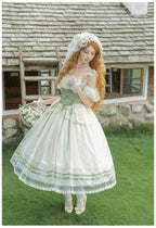 Unfailing - Classic Lolita Bow Jacquard Corset JSK Dress - image 18