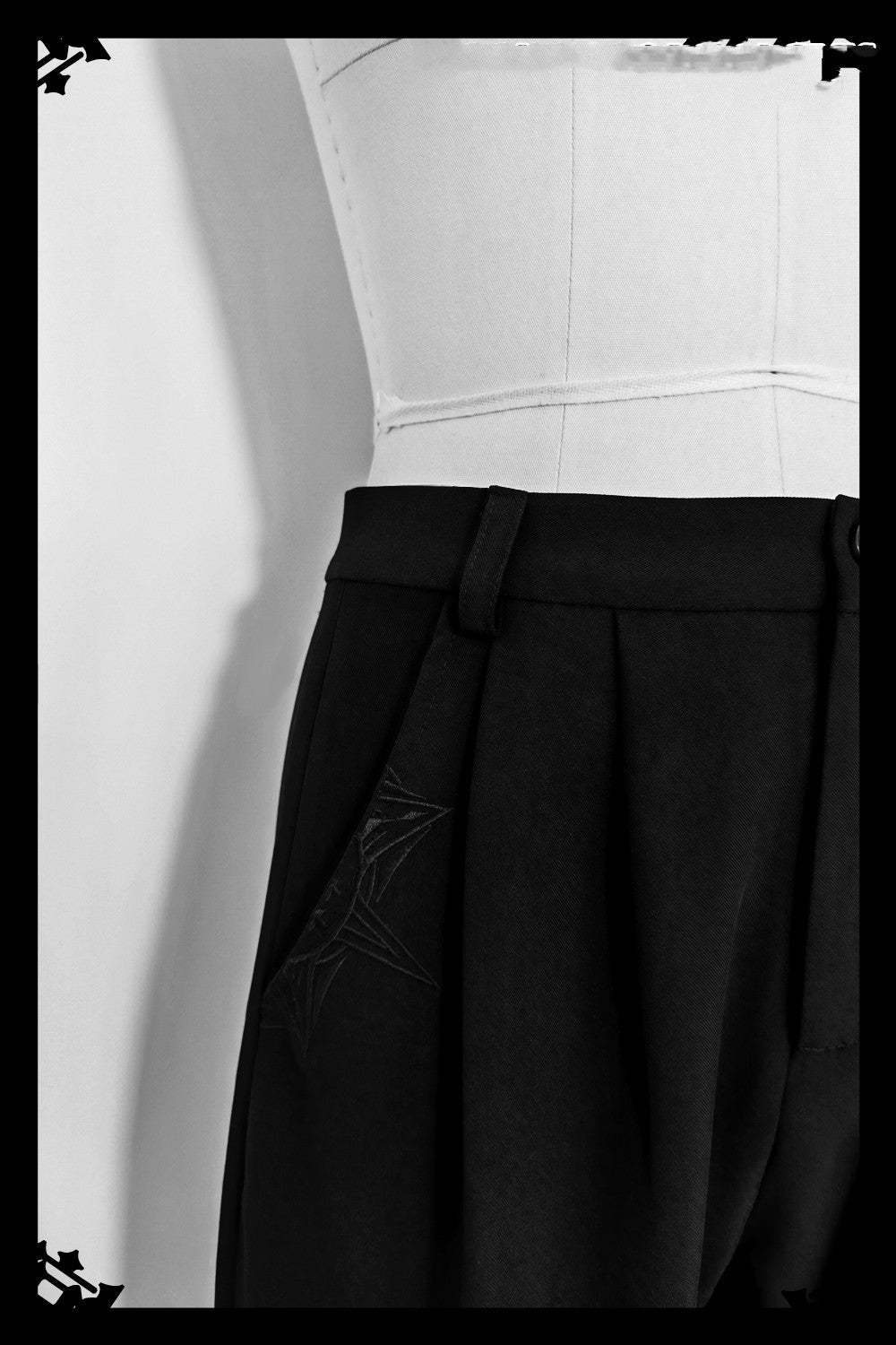 The Stars Change - Ouji Lolita Embroidery Brolita Trousers - image 4