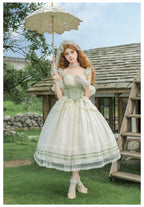 Unfailing - Classic Lolita Bow Jacquard Corset JSK Dress - image 21