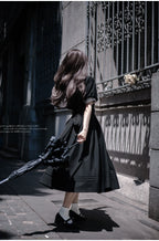 Thoughts - Vintage Black Lolita OP Dress with Square Neckline - image 38