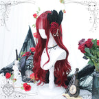 Burning - Wine-red Long Curly Lolita Wig - image 4