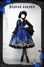 Dragon Bone Lily - Vintage Gothic Lolita Dragon & Skeleton Print JSK Dress and Accessories - image 38