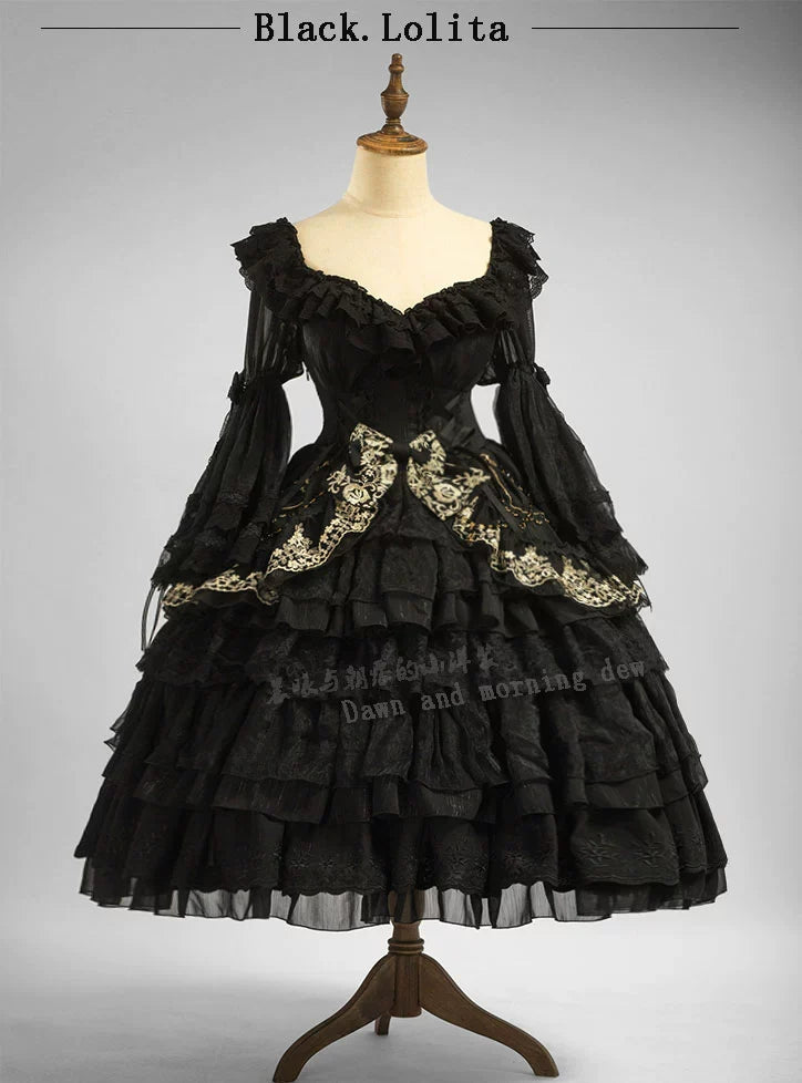 Elegant Lolita OP Dress Sunrise Elf Long Dress - image 33