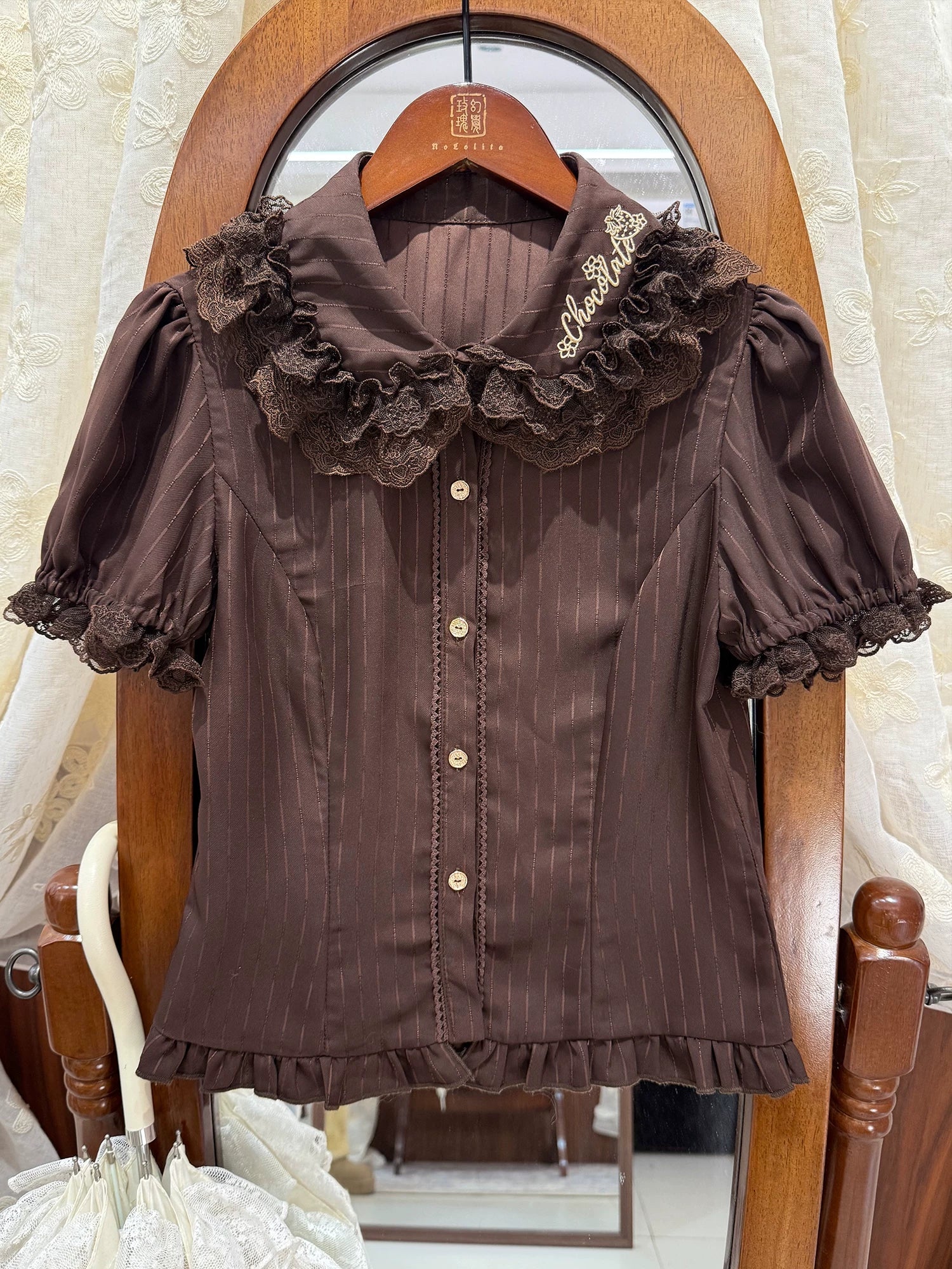 Strawberry Chocolate Lovers Sweet Lolita Embroidered Dress - image 19