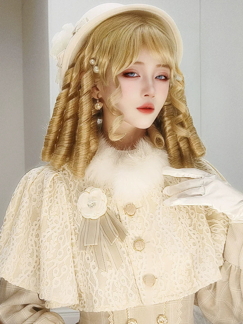 Sparkling 33cm Lolita Court Wig with Roman Curls - image 2