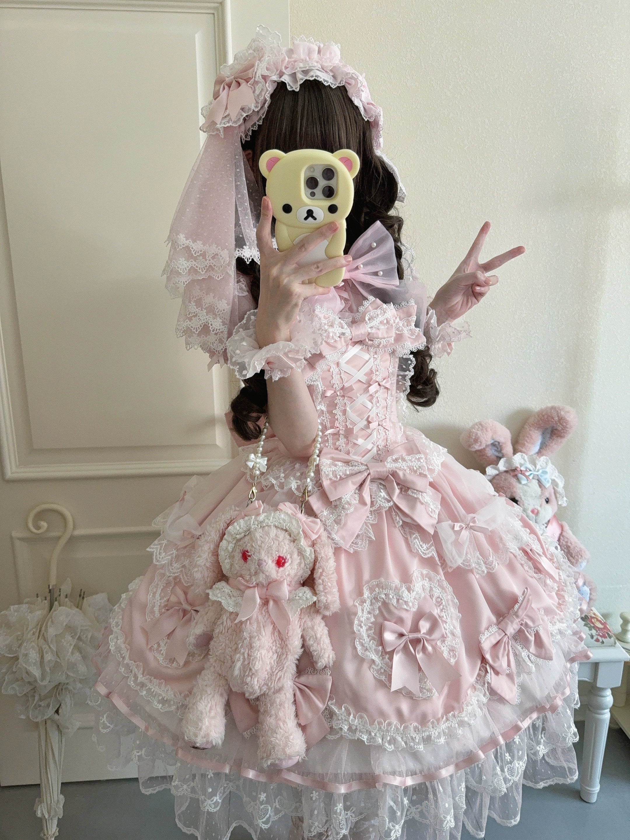 Velvet Sweetheart - Doll-like Sweet Lolita Jumper Dress, Bow Accents - image 19