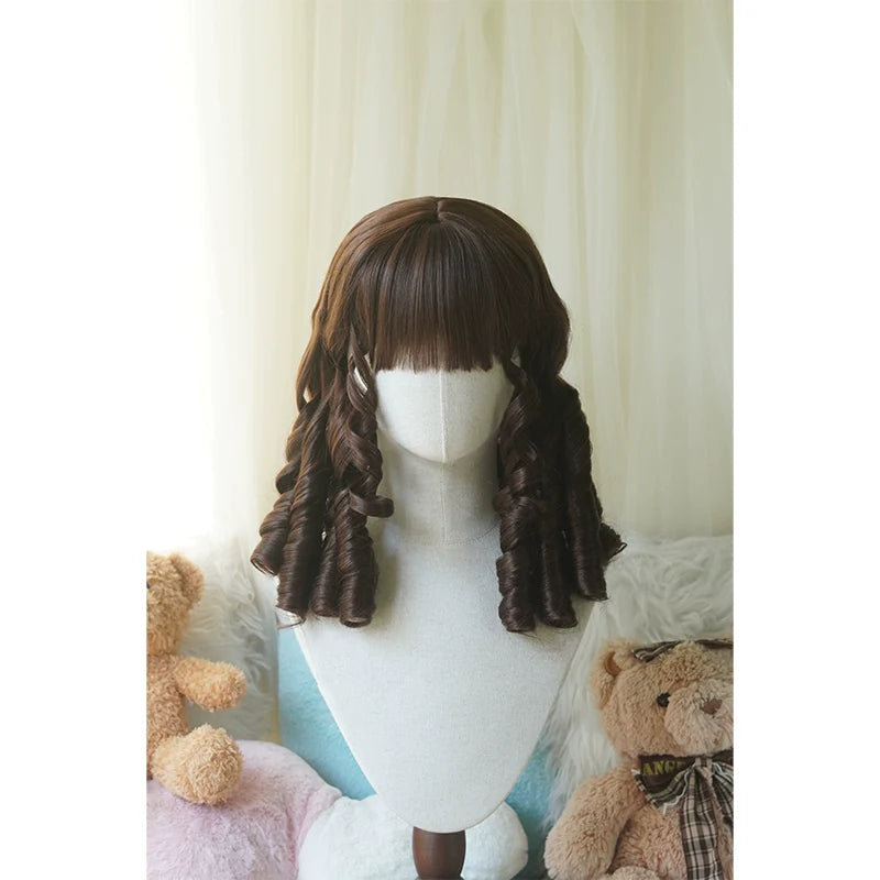 Retro Lolita Wig Short Roman Curl Hairpiece - image 13