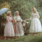 Sally's Garden - Lolita Flower Bow Lace Necklace - image 5