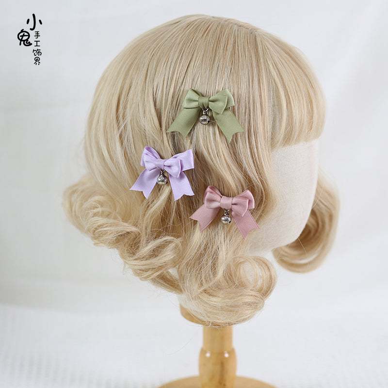 Sweet Japan Fashion Lolita Bell Bow Clip - image 2