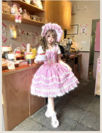 Plaid Baileys - Pink Plaid Old School Lolita JSK Dress - image 16
