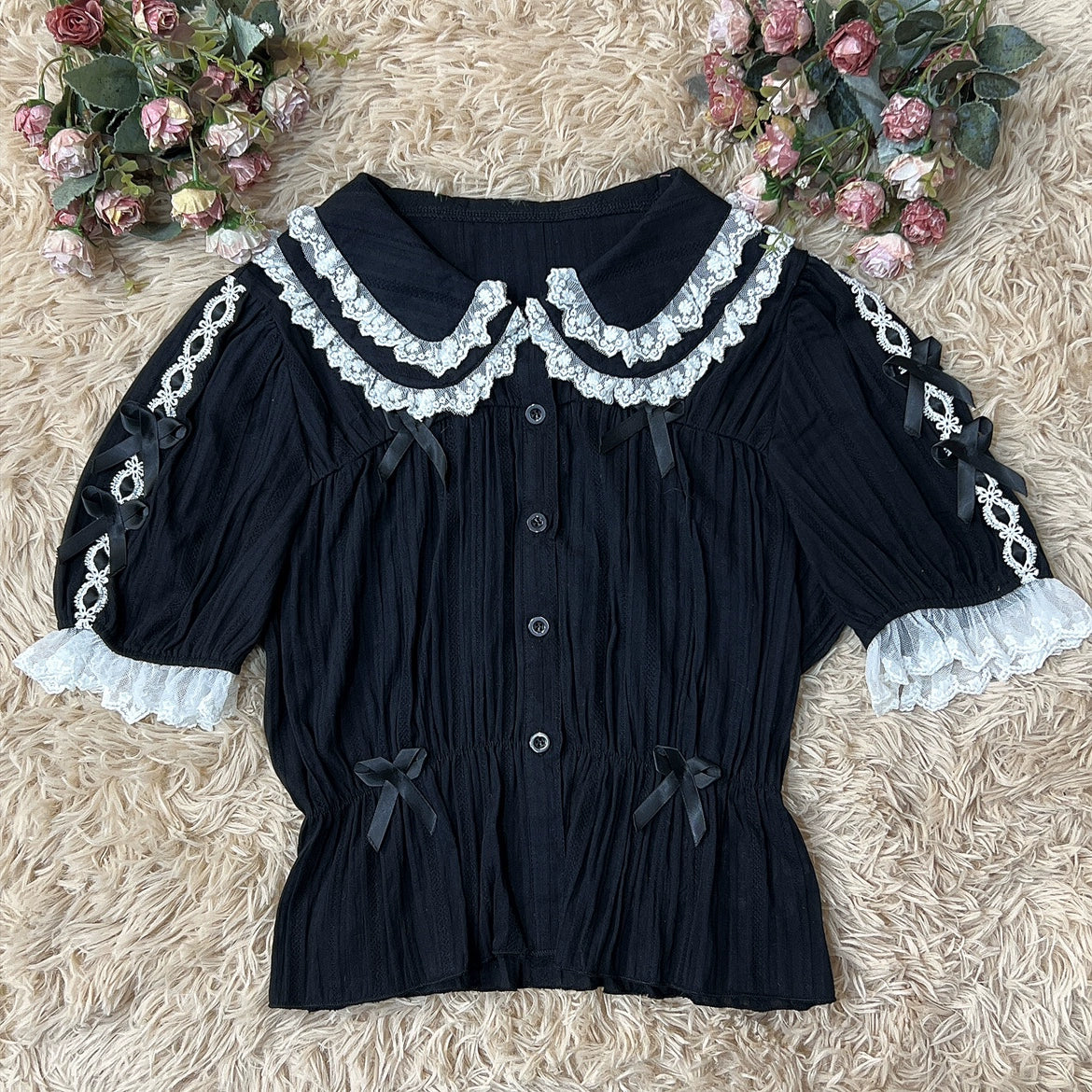 Sweet Lolita Doll Collar High-Waisted Blouse - image 22