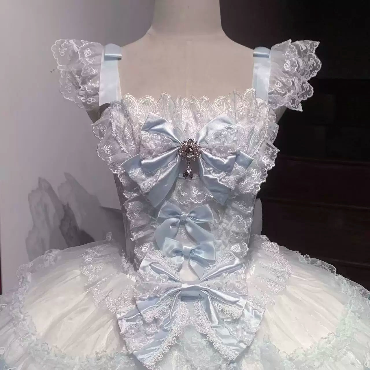 Floral Dream Isle - Sweet Lolita Doll-like JSK Dress, Bows & Lace - image 14