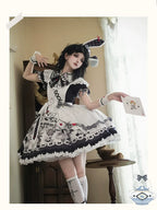 Alice - Kawaii Lolita OP Dress, Rabbit & Playing Card Motifs - image 28