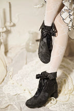 Lady Incognita - Retro Lolita Ankle Boots, Size Zipper - image 10