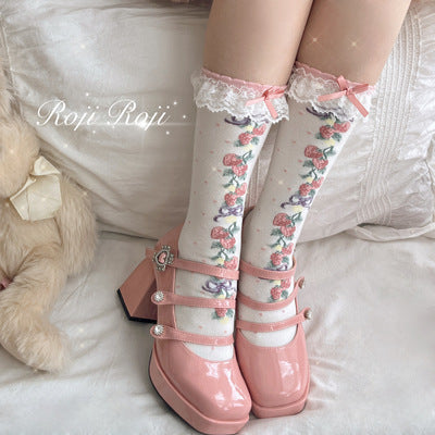 Autumn Sweet Lolita Cotton Thigh-high Socks - image 26