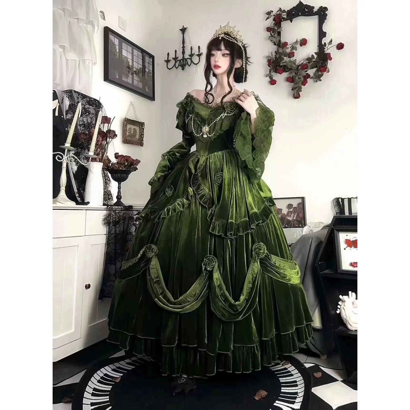 Tana Manor - Classic Lolita Accessories Sleeves Trailing Shawls - image 10
