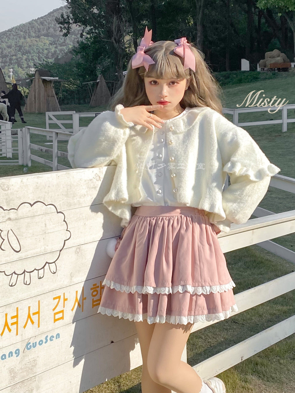 Small Ointment - Sweet Lolita Puff-Sleeve Sweater Coat - image 6