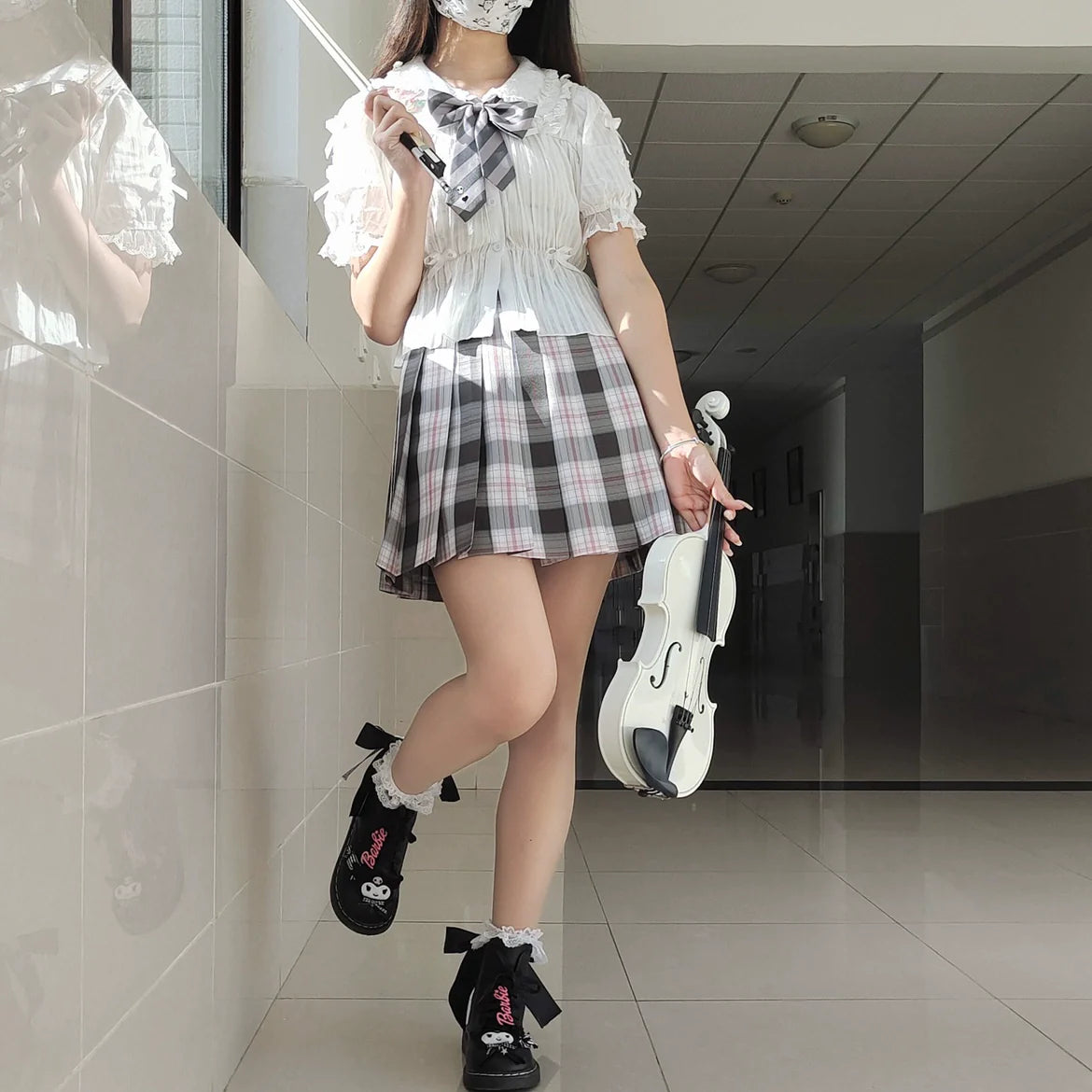 Sweet Lolita Doll Collar High-Waisted Blouse - image 5