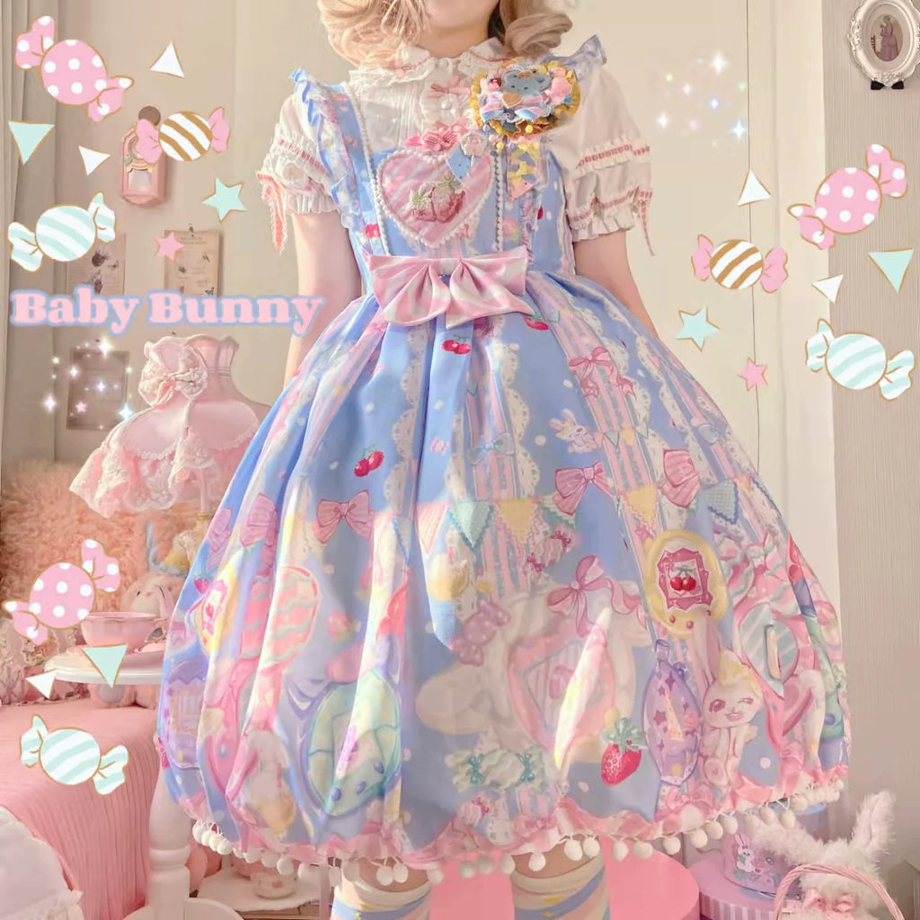 Sweetheart Knots - Sweet Lolita Dress Short Sleeve OP - image 6